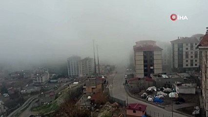 Şırnak'ta yoğun sis trafiği olumsuz etkiledi