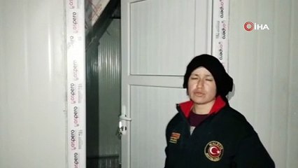 Malatya’da sağanak yağış sonrası konteynerin tavanı çöktü