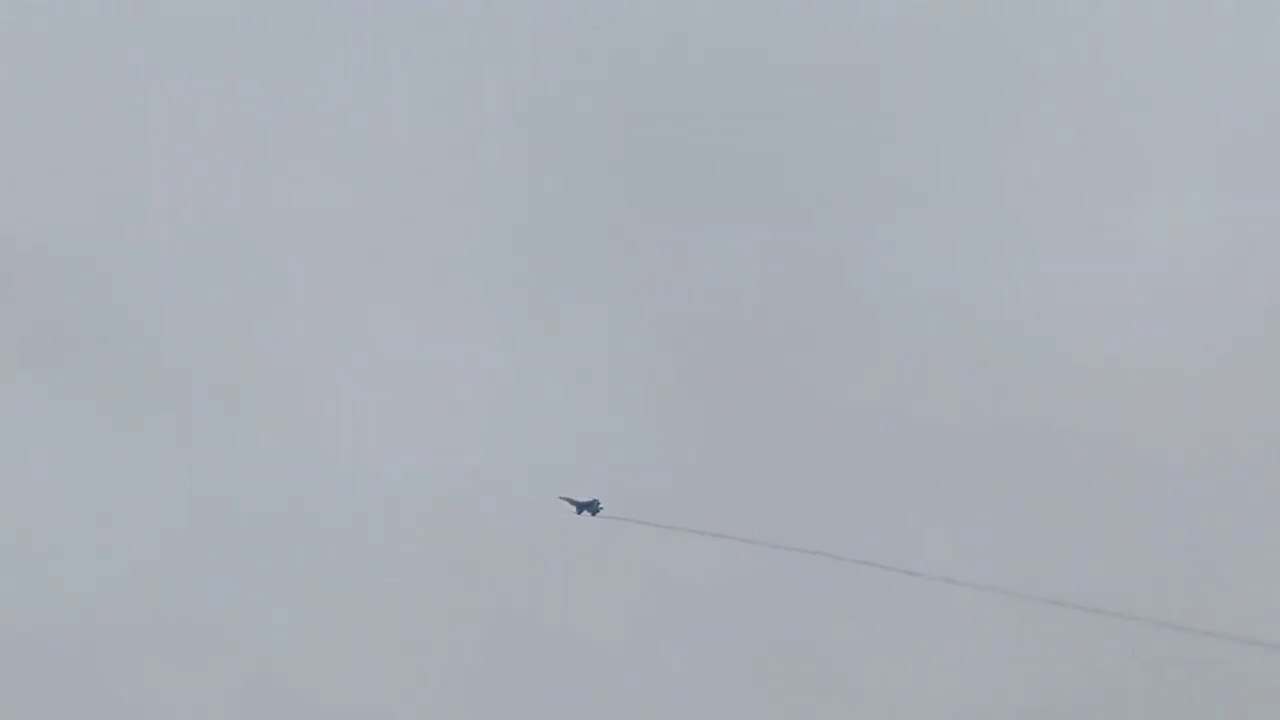F 16 of Pakistan, Performance in Islamabad _ 23 March 2024 Fly Past Rehearsal