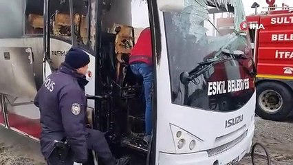 Midibüste can pazarı. 25 öğrenci ecel terleri döktü