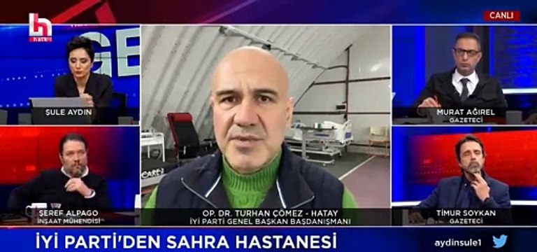 Turhan Çömez kurulan sahra hastanesinde tek doktor olarak çalışıyor