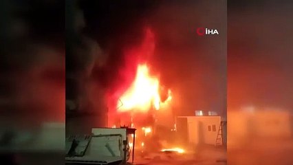 Başakşehir’de işyeri patlaya patlaya yandı