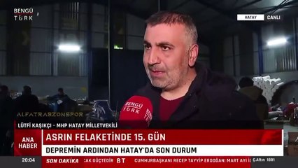 MHP Hatay Milletvekili depreme canlı yayında yakalandı. Arkasına bakmadan kaçtı