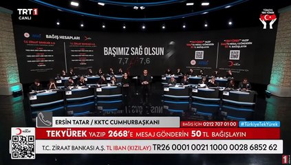 KKTC Cumhurbaşkanı Ersin Tatar canlı yayına katıldı. İşte yaptığı yardım miktarı