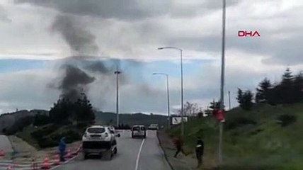 Madeni yağ yüklü tanker alev alev yandı
