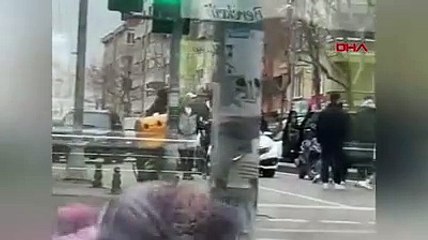 Ataşehir'de laptoplu kasklı kavga