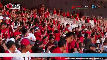 Bareng Iriana-Kaesang, Jokowi Nonton Timnas Indonesia Vs Irak di GBK