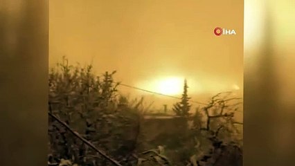 Deprem sırasında Adıyaman’da gölden alevler yükseldi