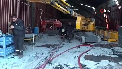 Metal fabrikasında yangın paniği
