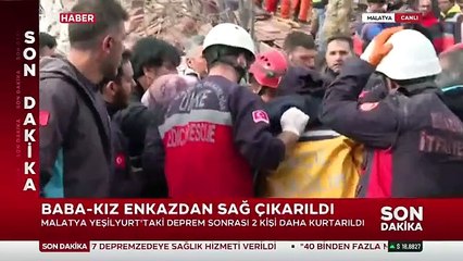 Malatya'da 5.6 büyüklüğünde deprem: Baba kız enkazdan sağ çıkarıldı