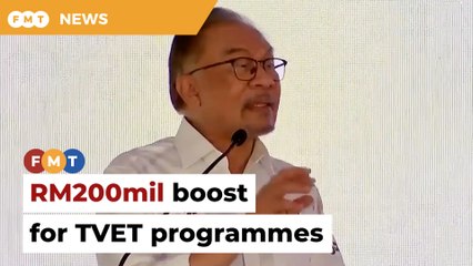 Anwar announces RM200mil boost for TVET programmes