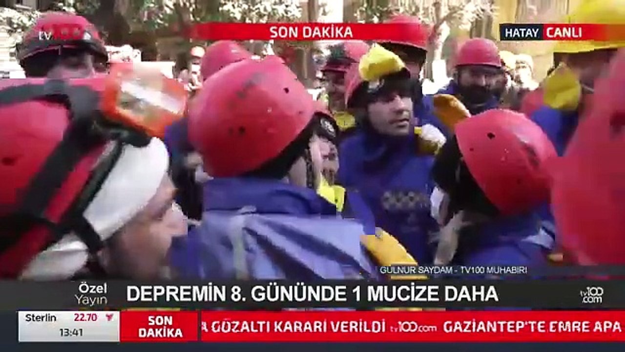 TV100 canlı yayınında depremzede 176 saat sonra enkazdan çıkarıldı. Mucize kurtuluş saniye saniye görüntülendi