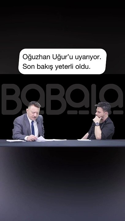 Oğuzhan Uğur’u babası parmağını kaldırarak hizaya getirdi. Oğuzhan Uğur'un ağzından sadece iki kelime çıktı