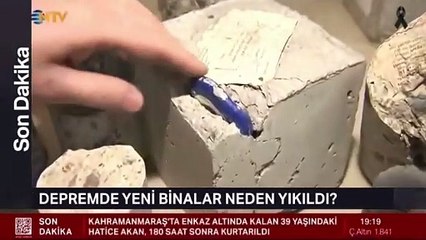 Binalardan alınan beton örneklerinden çıkanlar şoke etti: Nazar boncuğu, gazete, köpük...