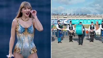 Taylor Swift welcomed to Scotland with a bagpipe rendition of ‘Love Story’ hit