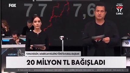 Acun Ilıcalı gelen bağışları yuvarlayarak ekstra 75 milyon topladı. ''Tam bir kapalı çarşı esnafı'' yorumları yapıldı