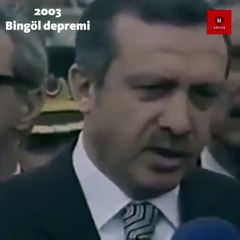 Erdoğan'ın 2003 Bingöl depreminde yaptığı açıklamanın görüntüleri ortaya çıktı