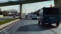 Trafikte makas atan sürücü polisten kaçamadı