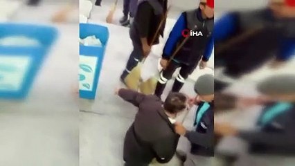 Temizlik görevlisine tokatlı saldırı