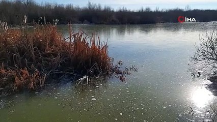 Kars Çayı kısmen dondu. Eksi 9’u gördü