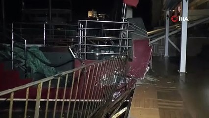 Dev katamaran işletmelere çarptı