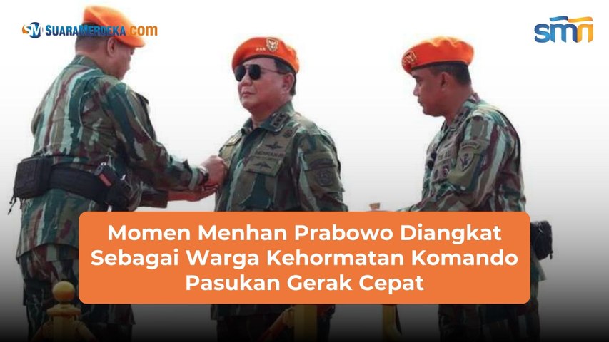 Momen Menhan Prabowo Diangkat Sebagai Warga Kehormatan Komando Pasukan Gerak Cepat