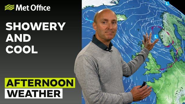 Met Office Afternoon Weather Forecast 08/06/24 - Blustery showers in the north