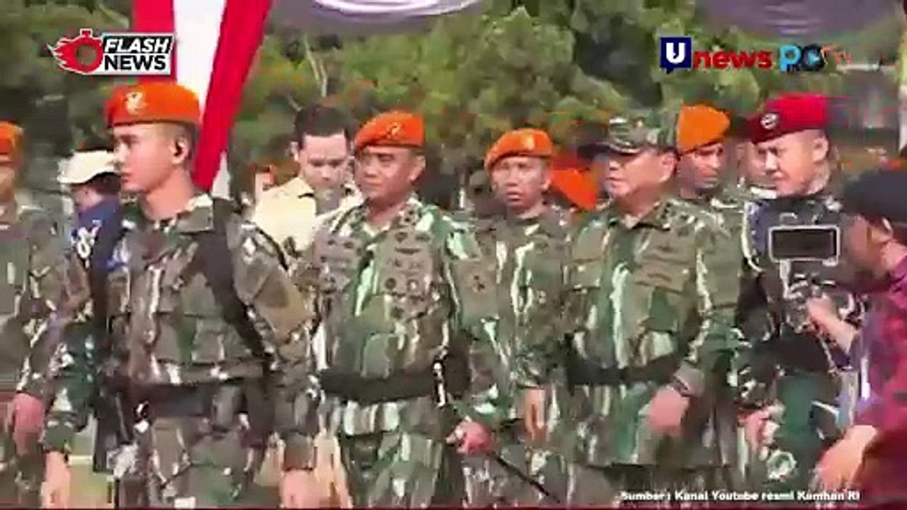 Momen Menhan Prabowo Diangkat Sebagai Warga Kehormatan Komandan Pasukan Gerak Cepat