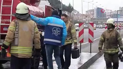 İBB'nin atık yağ taşıma tankerinde korkutan yangın