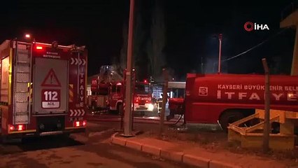 Bekçi kulübesinde yangın