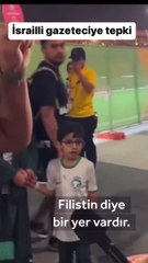 Suudili taraftar İsrailli muhabire tepki gösterdi. ''İsrail diye bir yer yoktur''