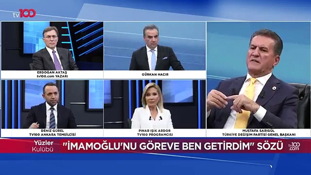 Mustafa Sarıgül’den TV100’de Ekrem İmamoğlu açıklaması