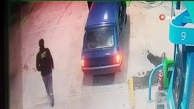 Gaz kaçağı olan otomobil akaryakıt istasyonunda patladı