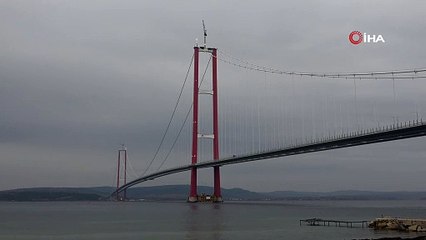 1915 Çanakkale Köprüsü kulelerine Seyit Onbaşı'nın top mermisi yerleştirilmeye başladı
