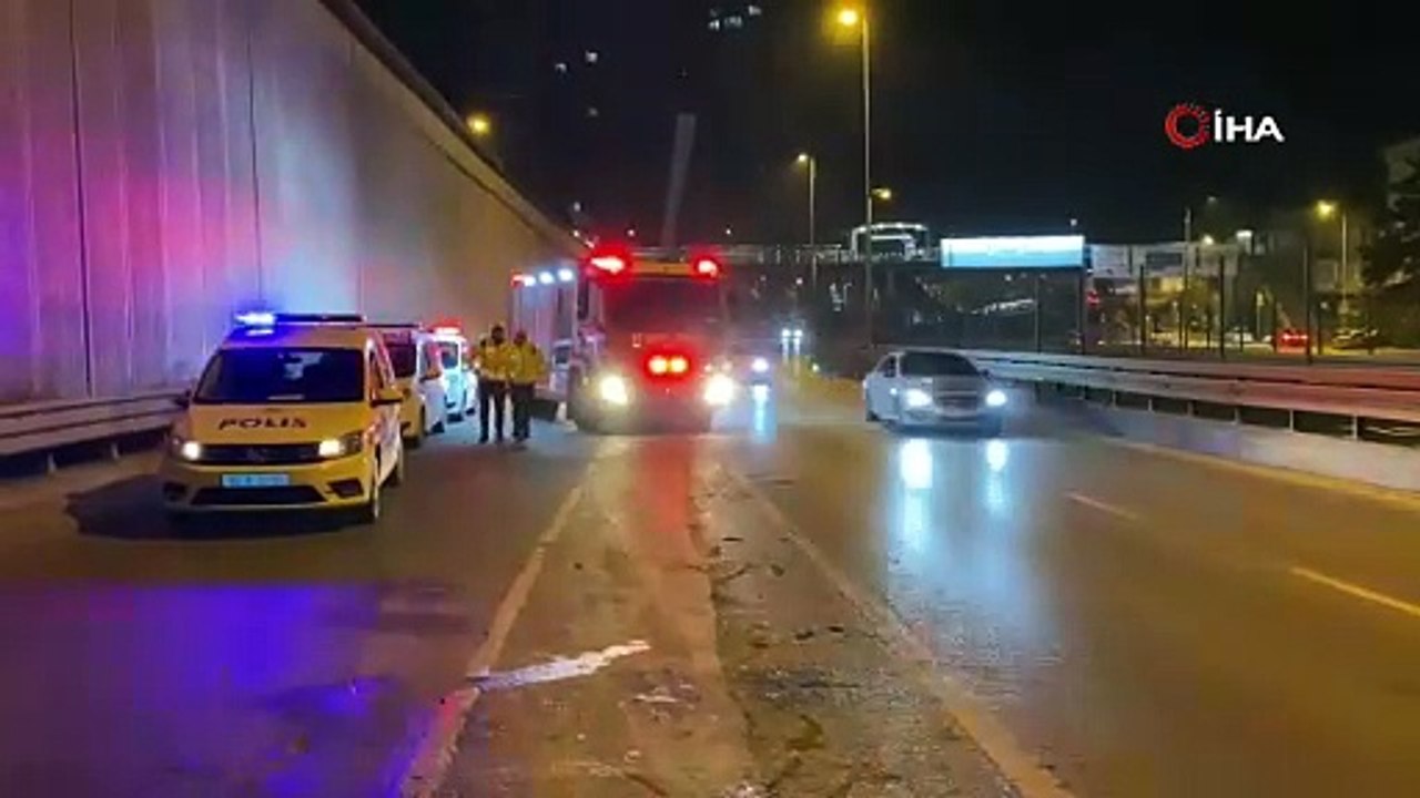Otomobil bariyerlere ok gibi saplandı
