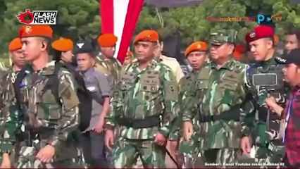 Momen Menhan Prabowo Diangkat Sebagai Warga Kehormatan Komando Pasukan Gerak Cepat