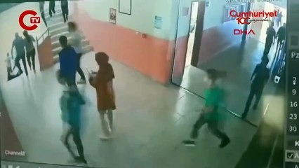 Okul müdürüne zincirle saldıran 2 şüpheliden biri saklandığı evde yakalandı