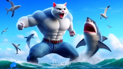Ai Cat | Cat Fight on shark #Dailymotion #dailymotion #ai cat