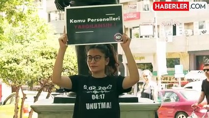 Depremde yakınlarını kaybeden Döne Kaya adalet nöbetini sürdürüyor