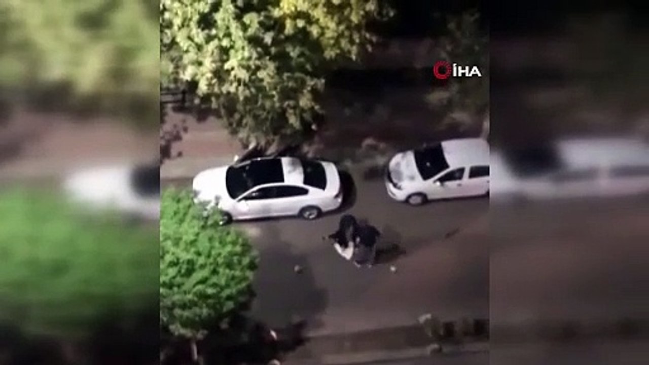 Siirt'te yol ortasında kadına şiddet kamerada