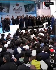 Erdoğan açılış töreni sırasında Bakan Dönmez'i böyle fırçaladı. Öyle mıy mıy yok!