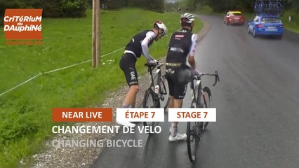 Changing bicycle - Stage 7 - Critérium du Dauphiné 2024