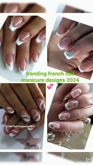 trending 2024 french manicure nail design ideas_ french nail art #simplenailart #frenchforbeginner