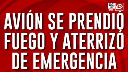 Avión debió aterrizar de emrgencia tras prenderse fuego en el aire