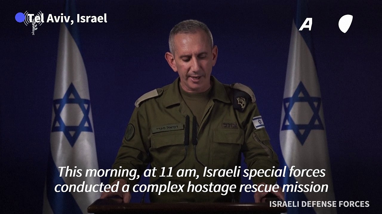 Israel army says rescued four Israeli hostages...