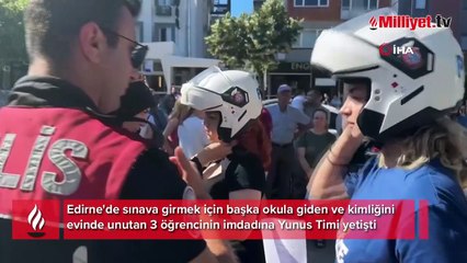 Sınava dakikalar kala öğrencilerin imdadına yunus timleri yetişti