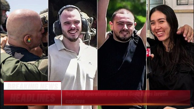 Four Israeli Hostages Rescued in Daring Raid in Central Gaza | News Today | USA