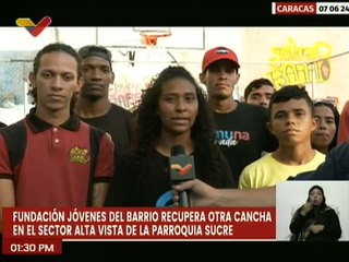 Caracas | Fundación Jóvenes del Barrio recuperó cancha deportiva en la pqa. Sucre