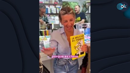 Yolanda Díaz ironiza con "la abolición del trabajo" en la Feria del Libro: "Para esto trabajo yo"