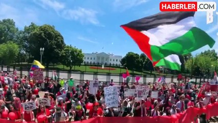 Washington'da Binlerce Gösterici Biden Yönetimine Gazze Çağrısı Yaptı
